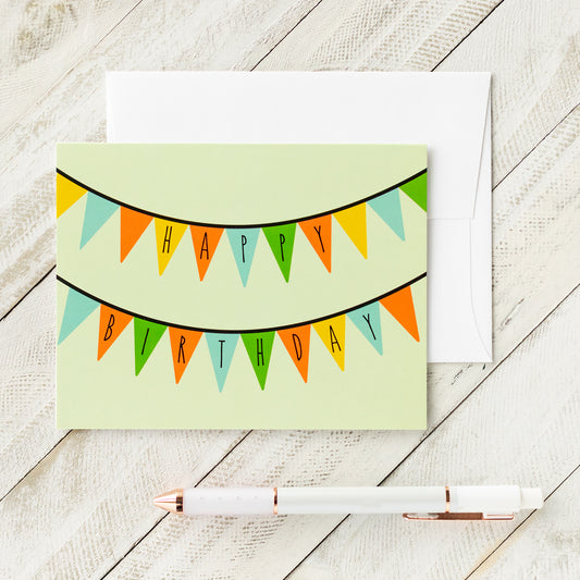 Banner Birthday Card - 6 Pack