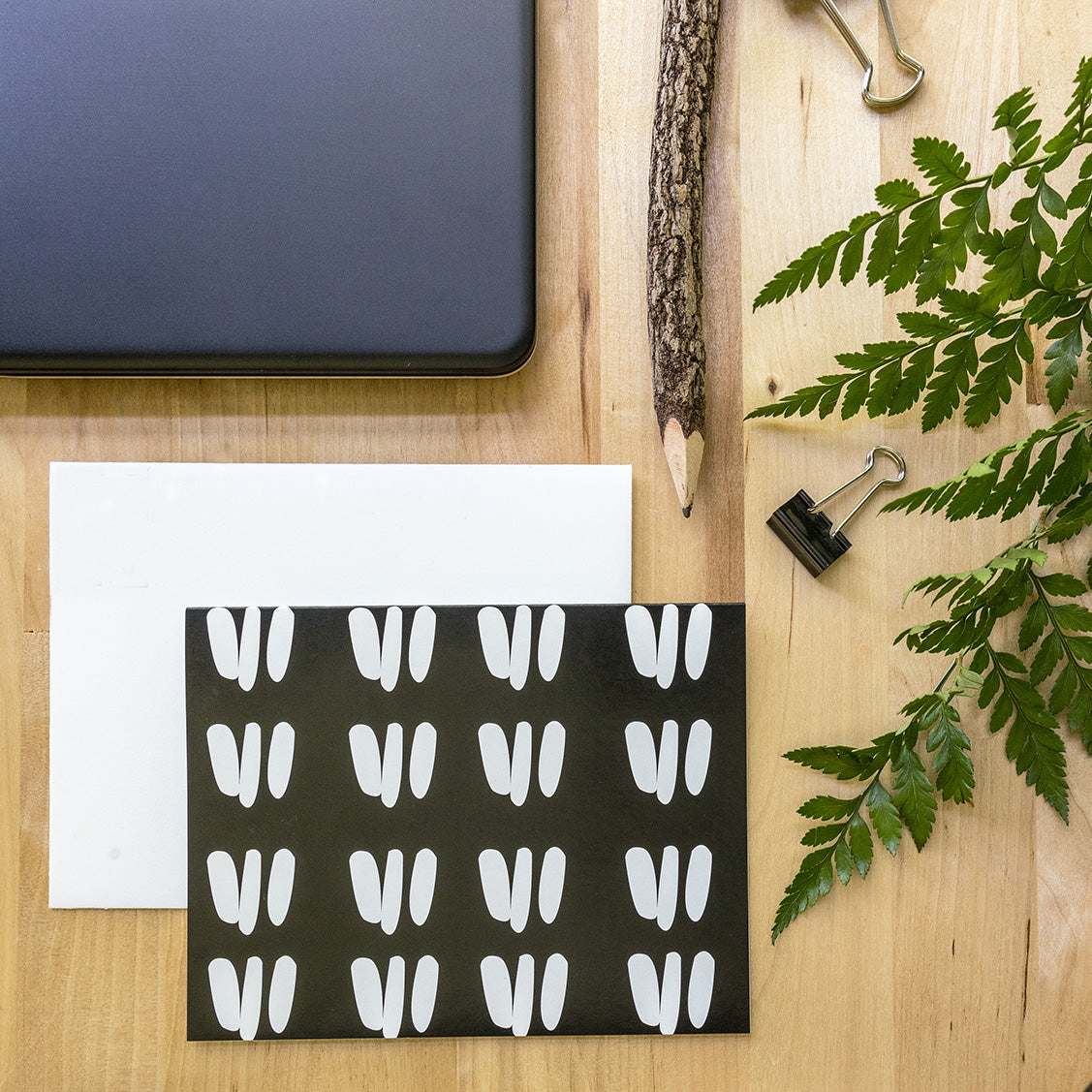 Stripe Black & White Card