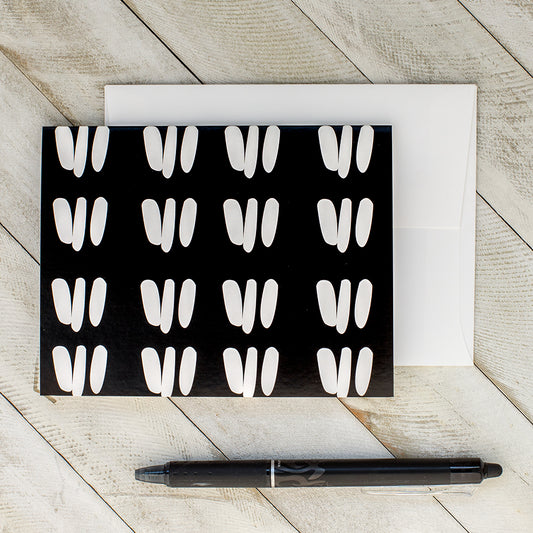 Stripe Black & White Card - 6 Pack