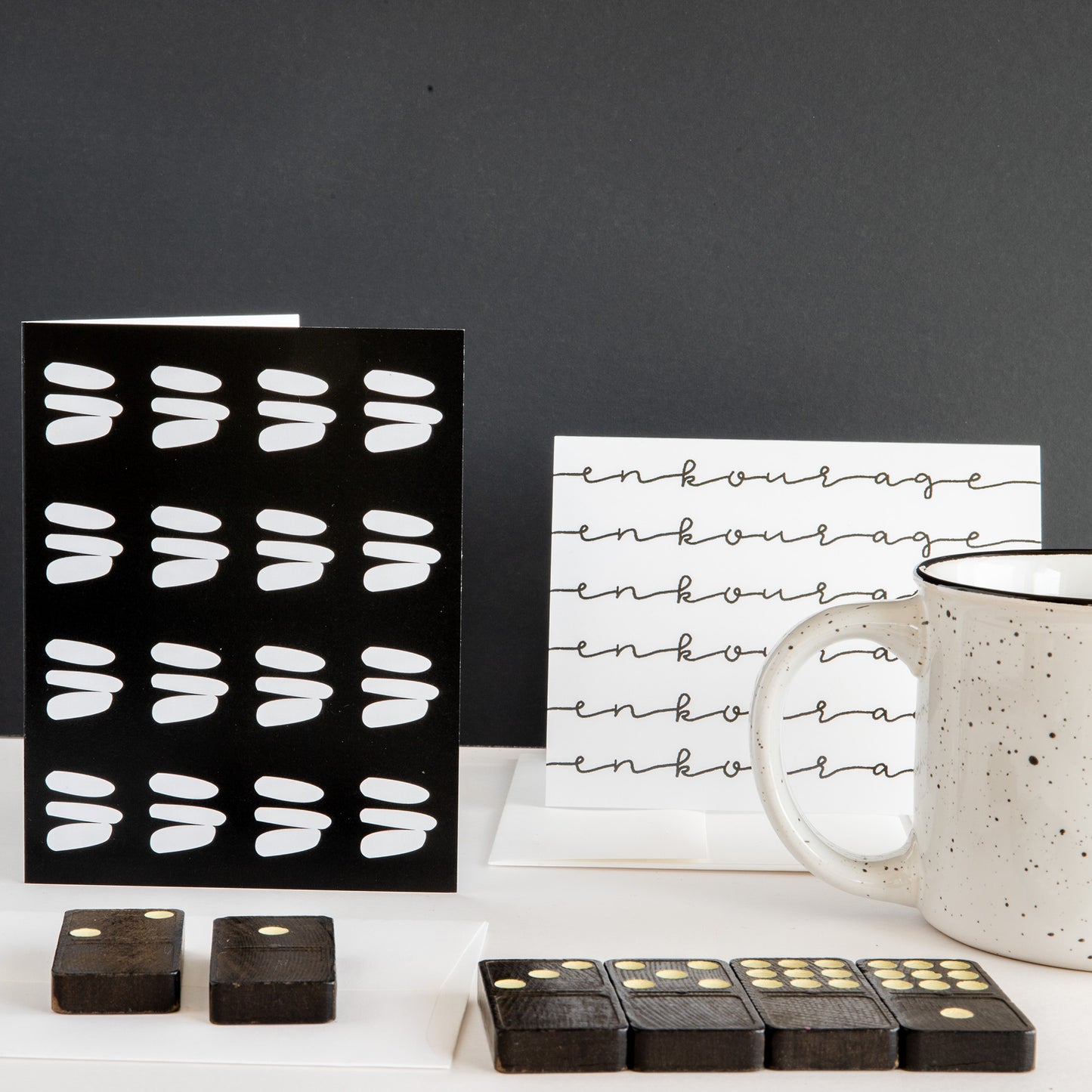 Stripe Black & White Card